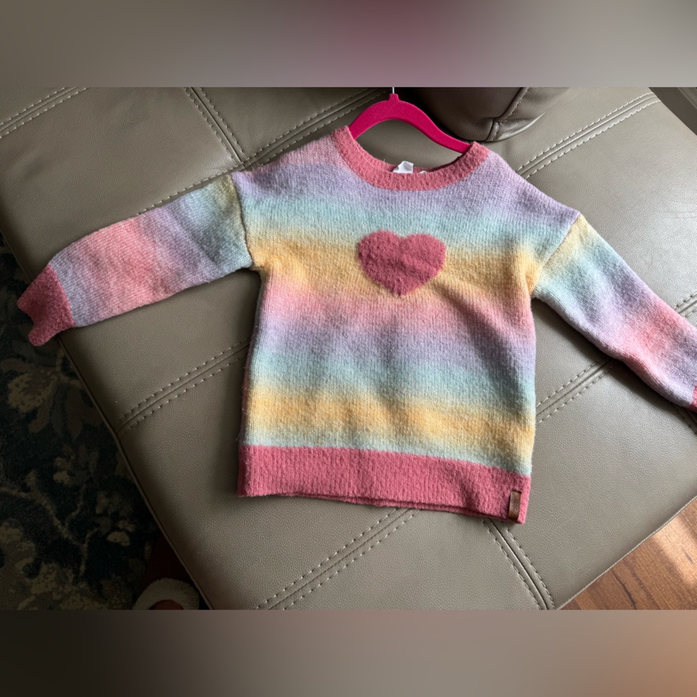 Deux Par Deux Pastel Striped Sweater